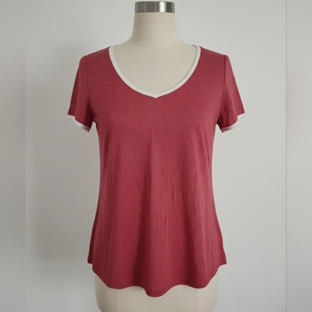 LuLaRoe Red Short Sleeve‎ V-Neck Tee Womans XS